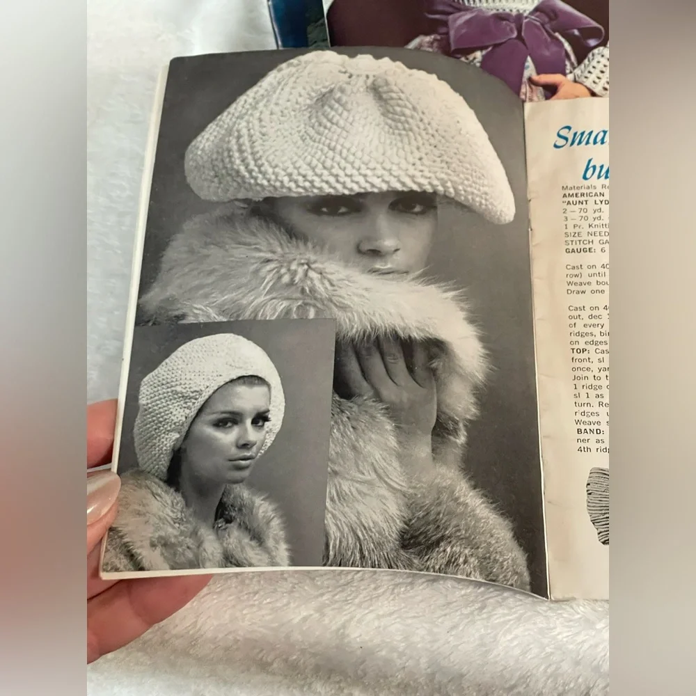 Three vintage magazines patterns for knitting and crochet